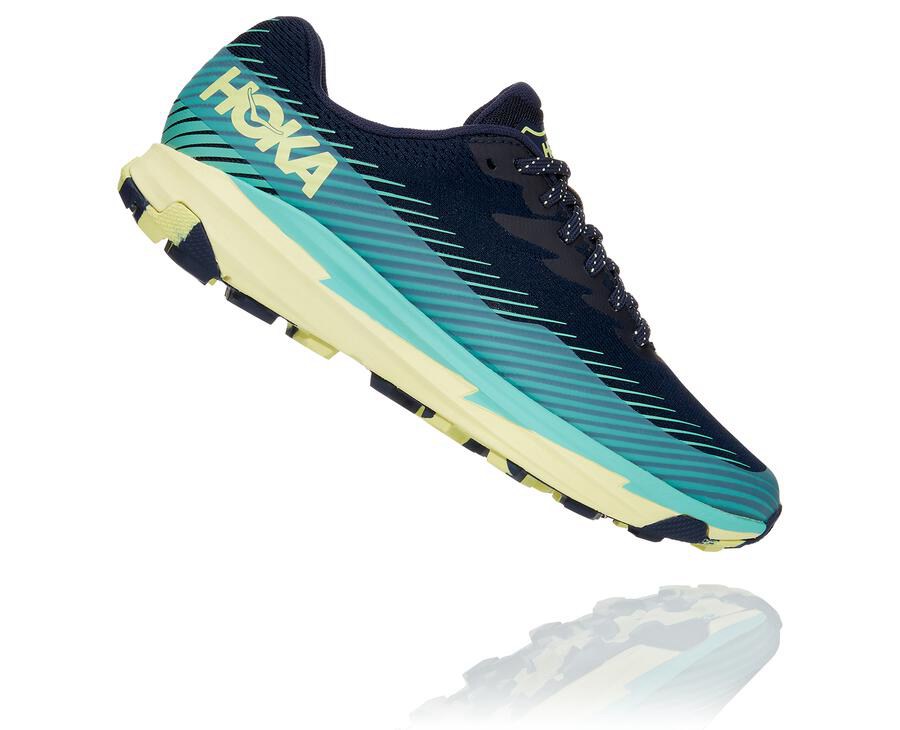 Tenis Hoka One One Trail Mujer Negros/Verde Menta - Torrent 2 - ZDIM54806